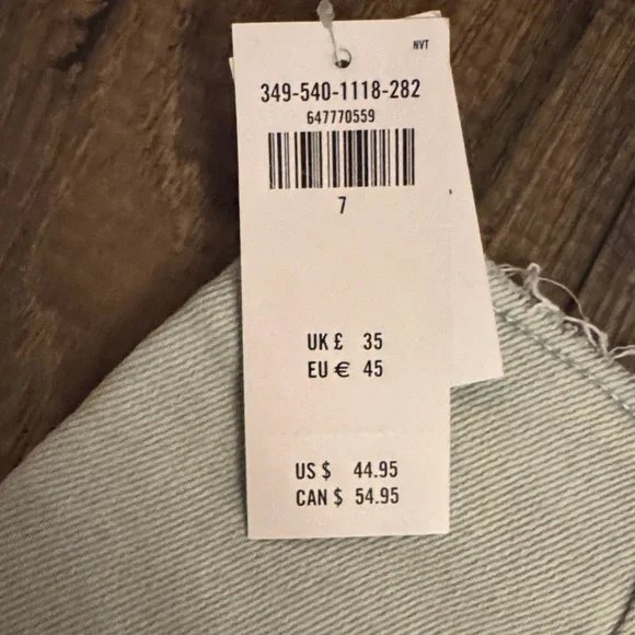 Hollister Light Blue Frayed Jean Shorts - Picture 4 of 4